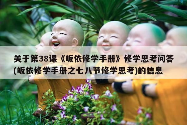 关于第38课《皈依修学手册》修学思考问答(皈依修学手册之七八节修学思考)的信息