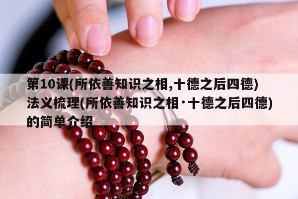 第10课(所依善知识之相,十德之后四德)法义梳理(所依善知识之相·十德之后四德)的简单介绍