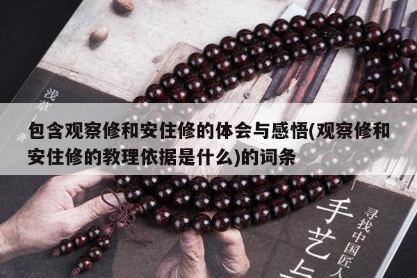 包含观察修和安住修的体会与感悟(观察修和安住修的教理依据是什么)的词条