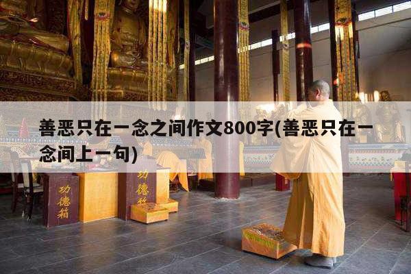 善恶只在一念之间作文800字(善恶只在一念间上一句)