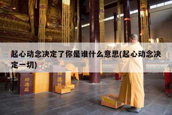 起心动念决定了你是谁什么意思(起心动念决定一切)