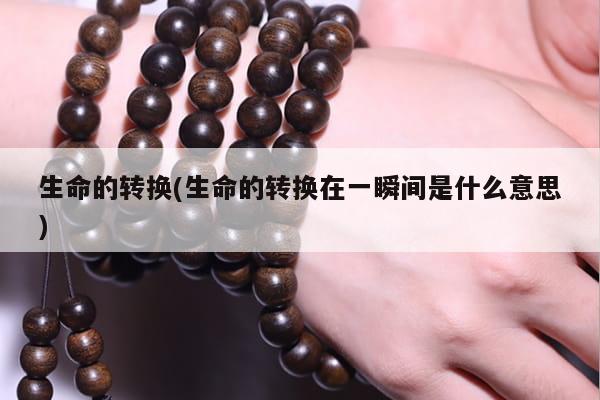 生命的转换(生命的转换在一瞬间是什么意思)