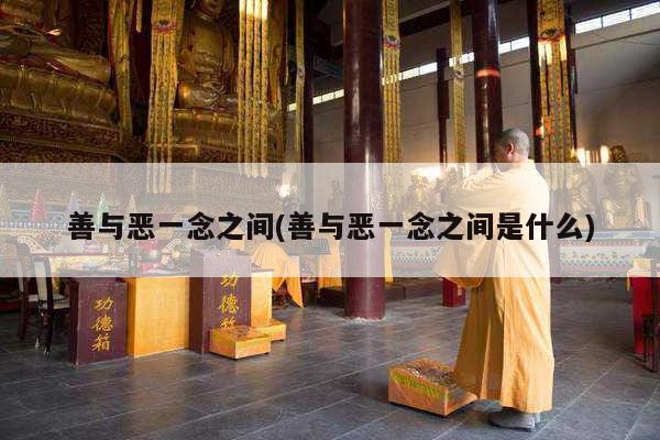 善与恶一念之间(善与恶一念之间是什么)