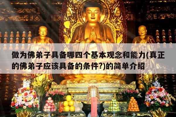 做为佛弟子具备哪四个基本观念和能力(真正的佛弟子应该具备的条件?)的简单介绍
