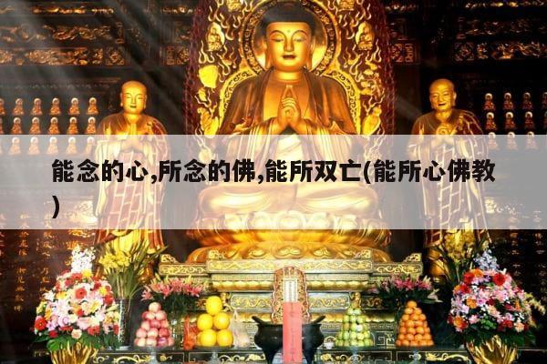 能念的心,所念的佛,能所双亡(能所心佛教)