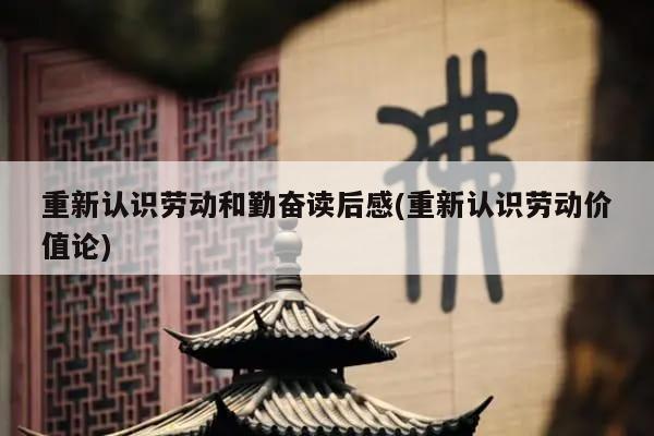 重新认识劳动和勤奋读后感(重新认识劳动价值论)