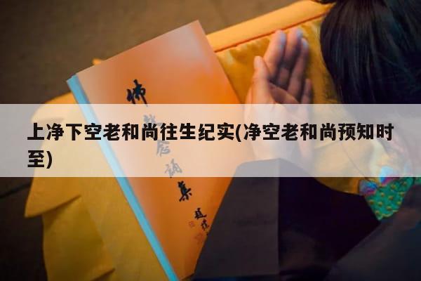 上净下空老和尚往生纪实(净空老和尚预知时至)