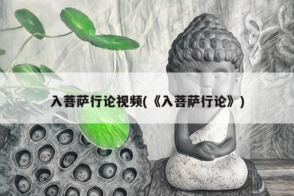 入菩萨行论视频(《入菩萨行论》)